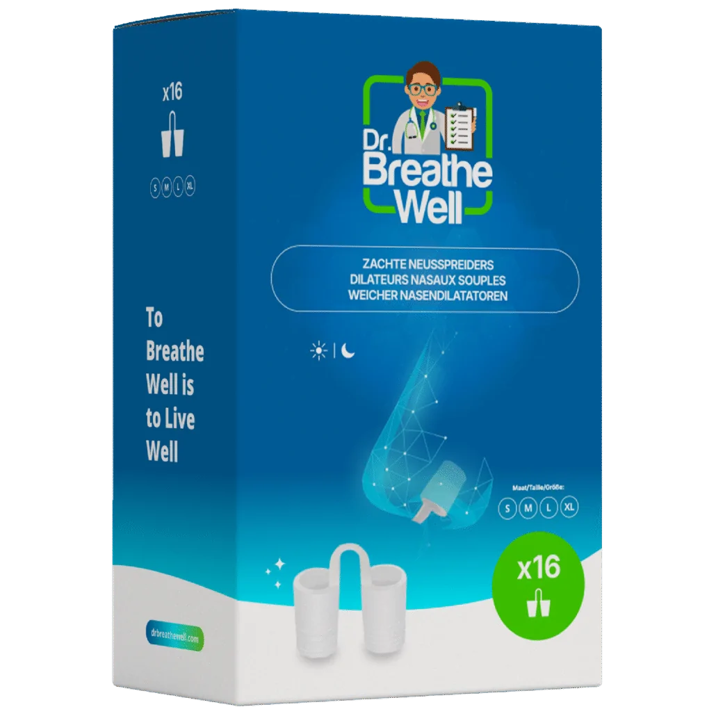Dr. Breathe Well 16 zachte neusspreider buisjes - 4 verschillende maten