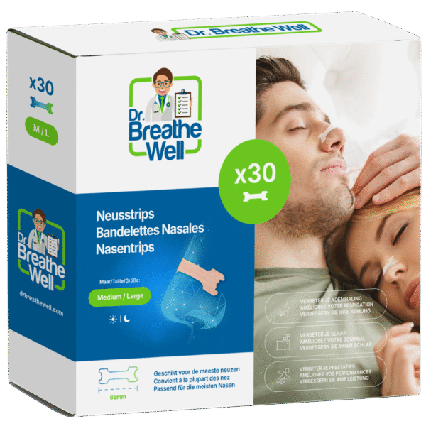 Dr. Breathe Well 30 neuspleisters neusstrips maat M/L