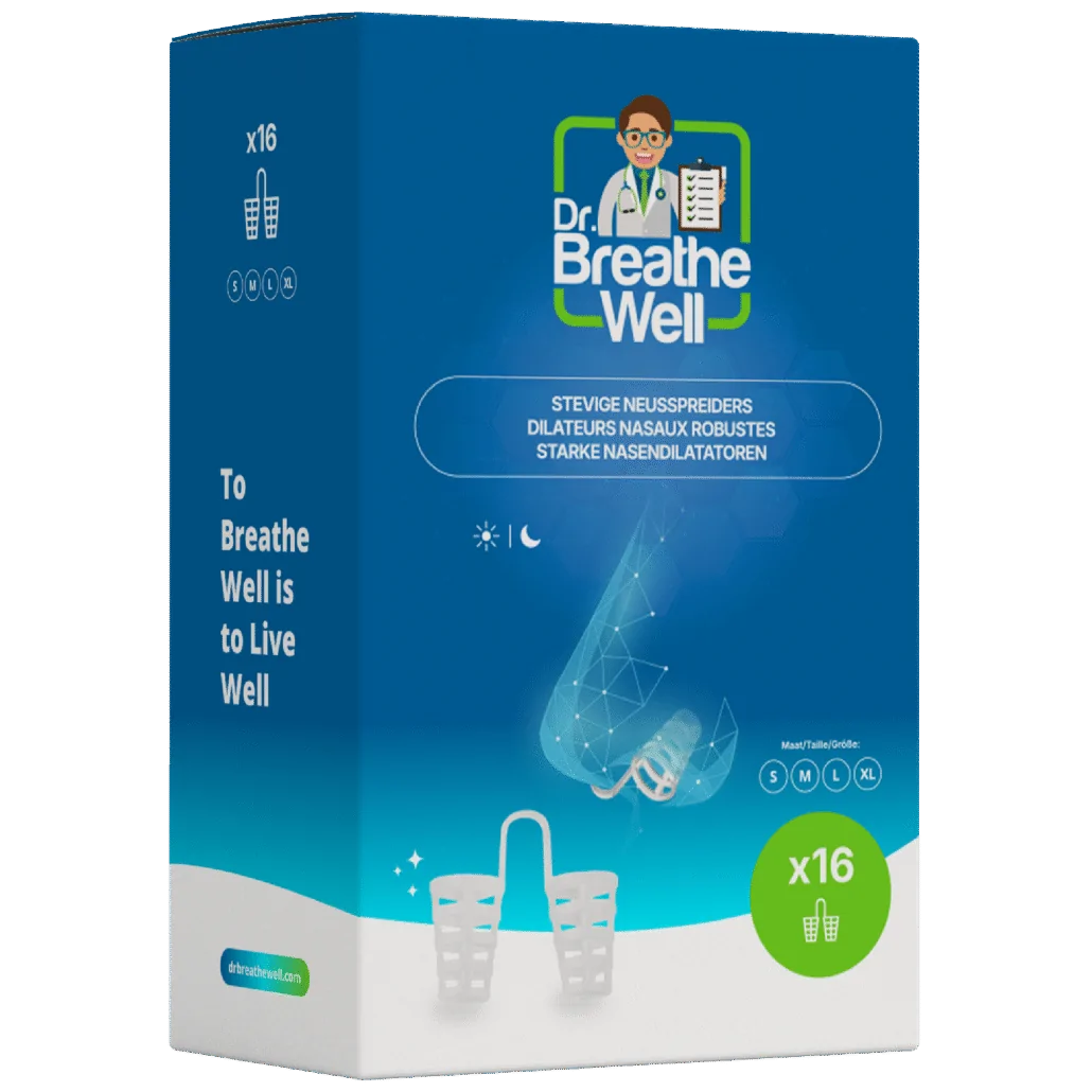 Dr. Breathe Well 16 stevige neusspreider buisjes - 4 verschillende maten