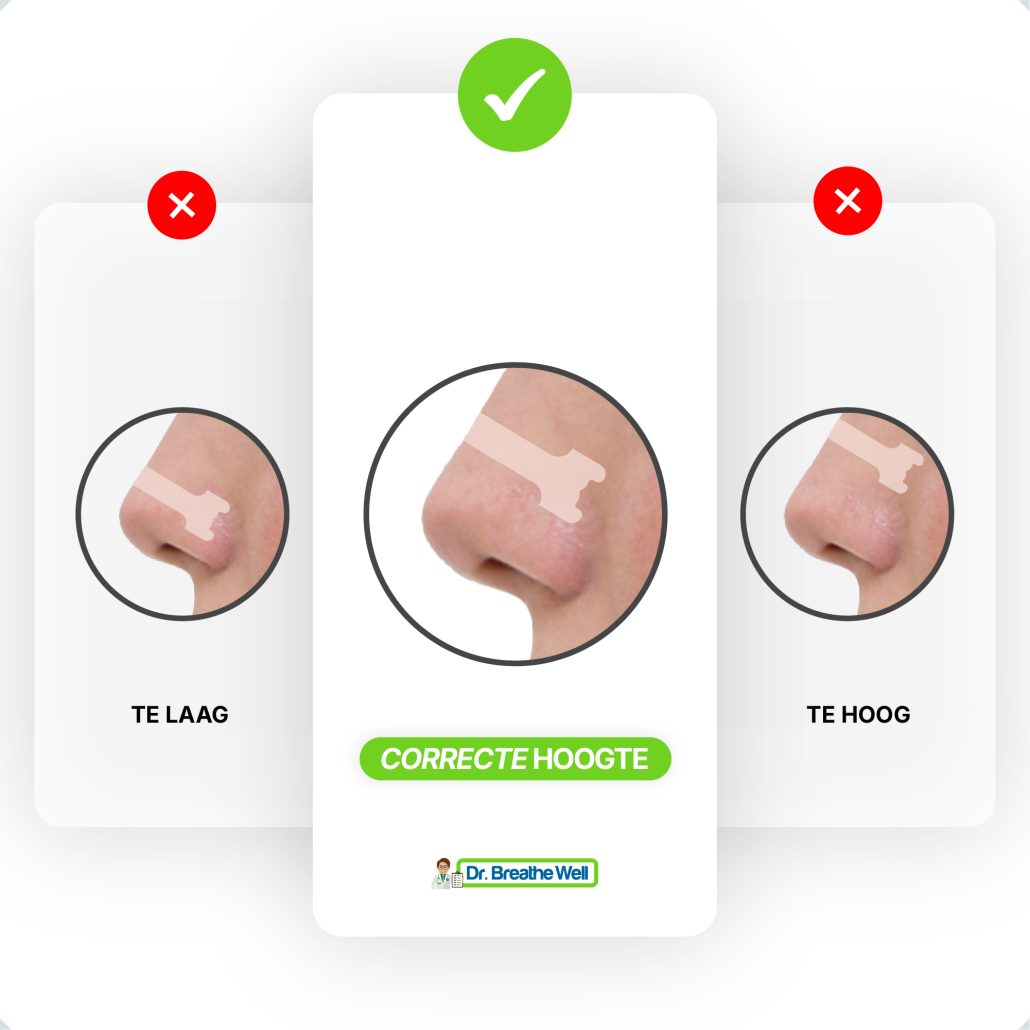 Dr. Breathe Well - neuspleister correcte hoogte